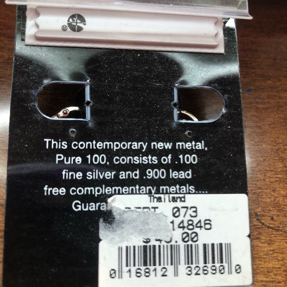 Pure Silver Hoop Earrings - Picture 2 of 2